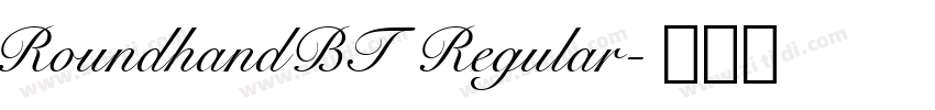 RoundhandBT Regular字体转换
